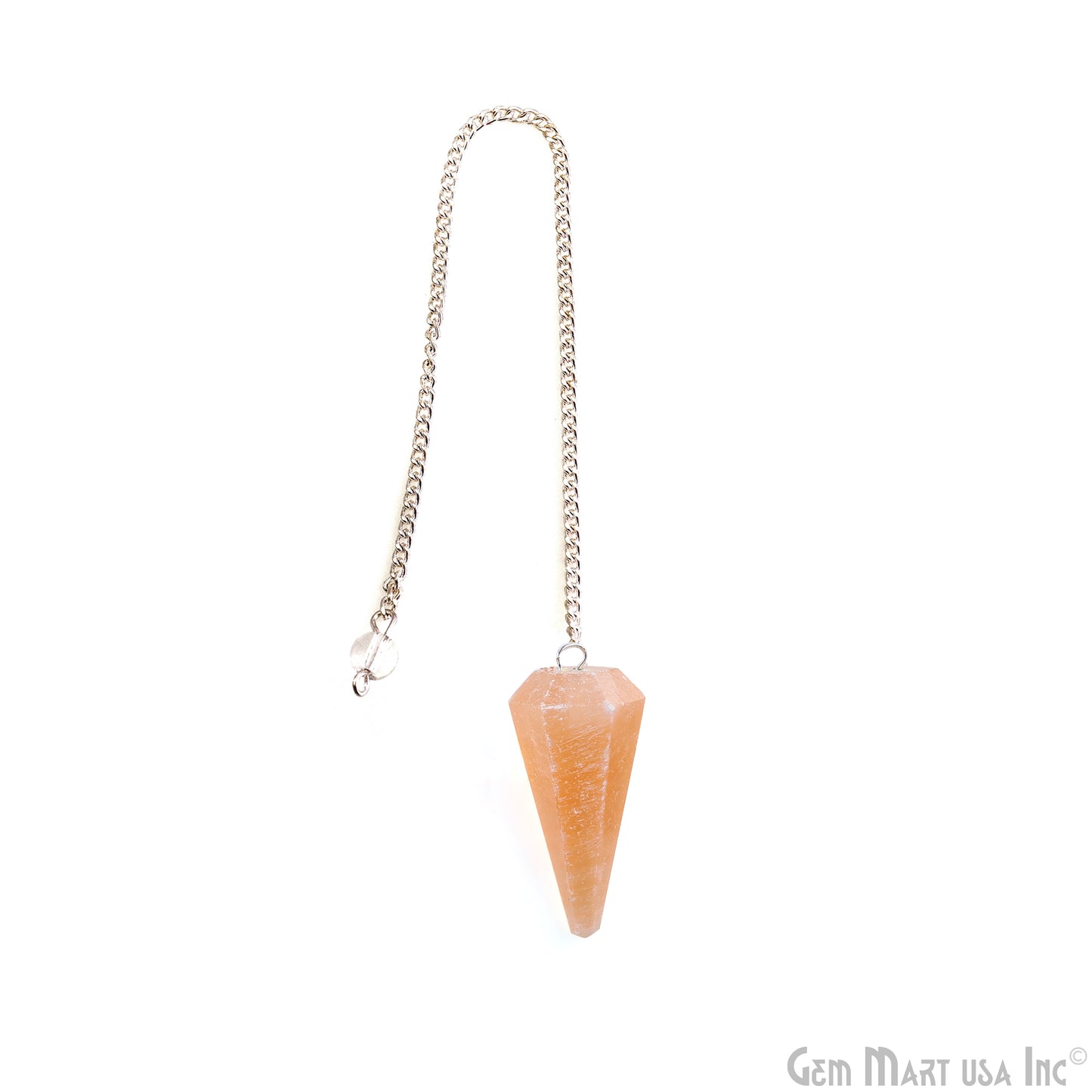 Healing Dowsing Pendulum Pendant & Silver Plated Chain (Pick Your Gemstone)