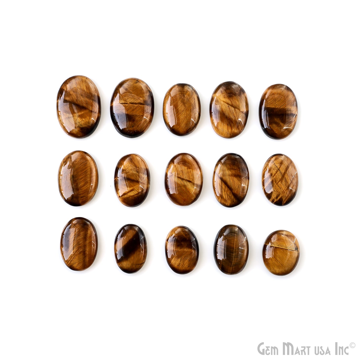 Natural Tiger Eye Cab Oval Cabochon Gemstones 1-1.5 Inch, 1 pc