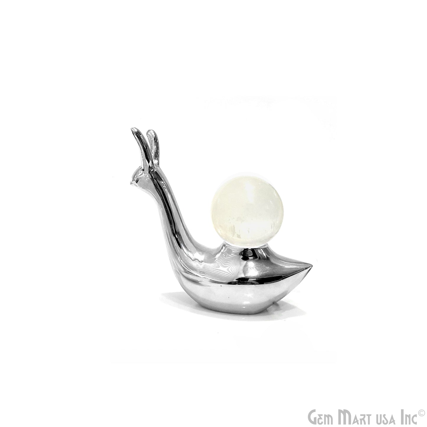 Snail Sphere Stand, 40mm Crystal Ball, Metal Snail Figurine Stand, Crystal Stand, Crystal Ball Holder, Crystal Sphere Stand