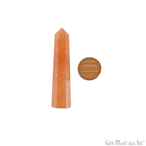 Orange Aventurine Gemstone Jumbo Tower Crystal Tower Obelisk Healing Meditation Gemstones 2-3 Inch