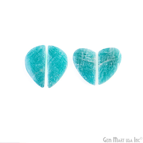 Amazonite Free Form Shape 33x19mm Loose Gemstone For Earring Pair
