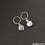 Freshwater Baroque Black Pearl Charm Gold Finding Round Loop 33x14mm 1pair