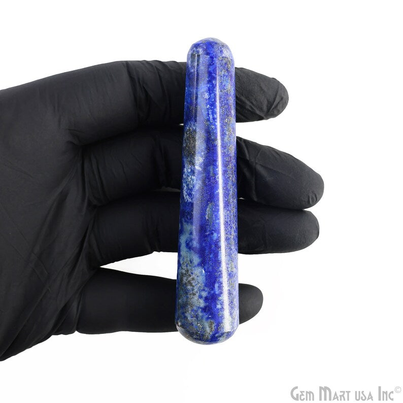 Lapis Hand Made SPA Massage Wand Reiki Healing Crystal Relaxation Meditation Collection Gift, Healing Crystal, 4Inch