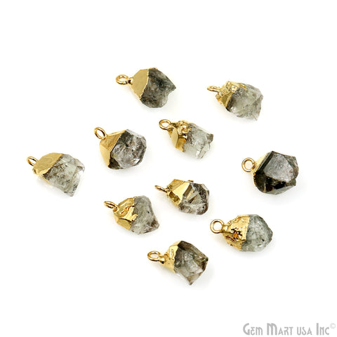 Rough Gemstone Necklace Pendant 15X10mm (approx) Raw Free From Gold Electroplated Gemstone
