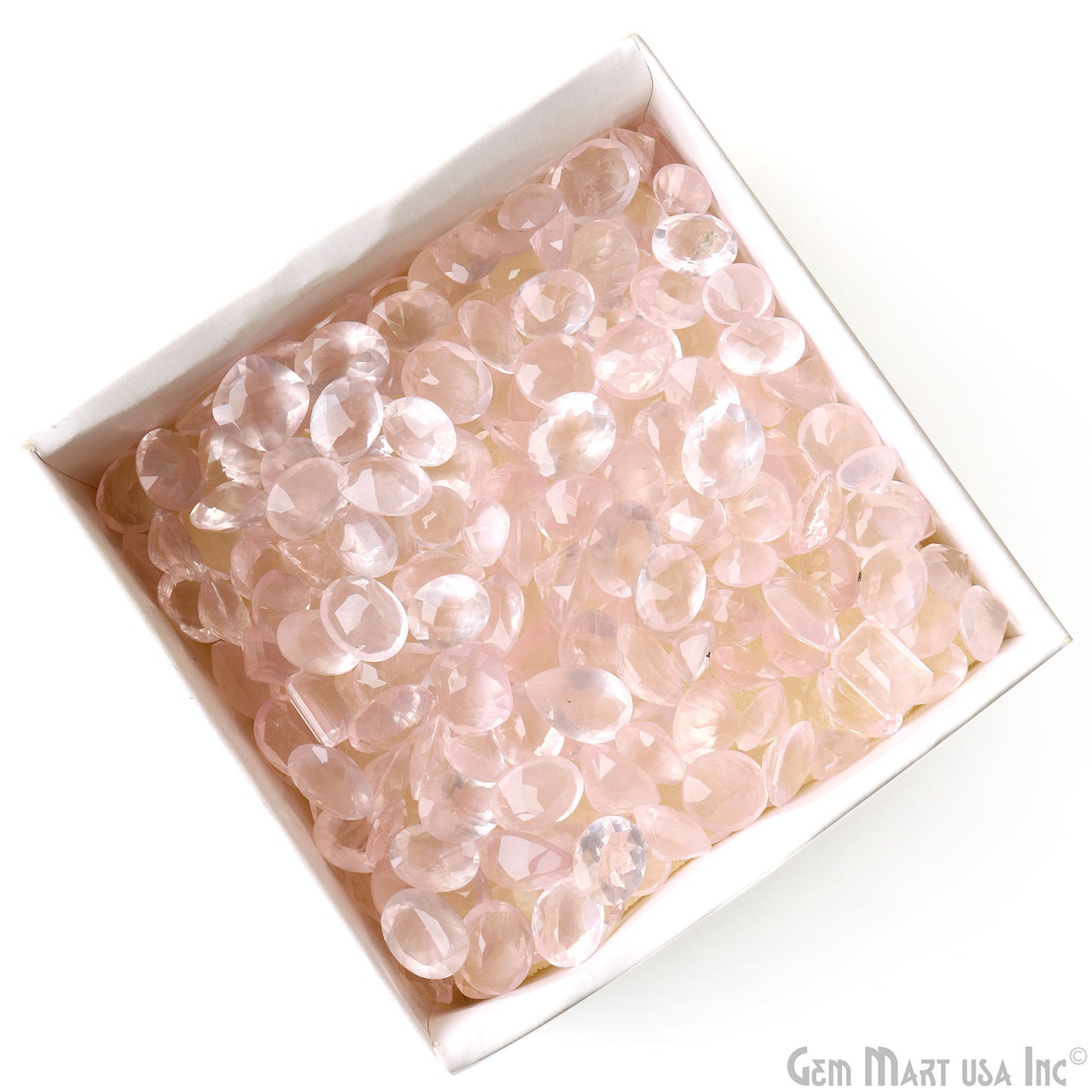 Rose Quartz Wholesale Gemstones, 100% Natural Semi-Precious Gems, Pink Faceted Loose Gems, Mix, Oval, Pear and Round, 100 Carats