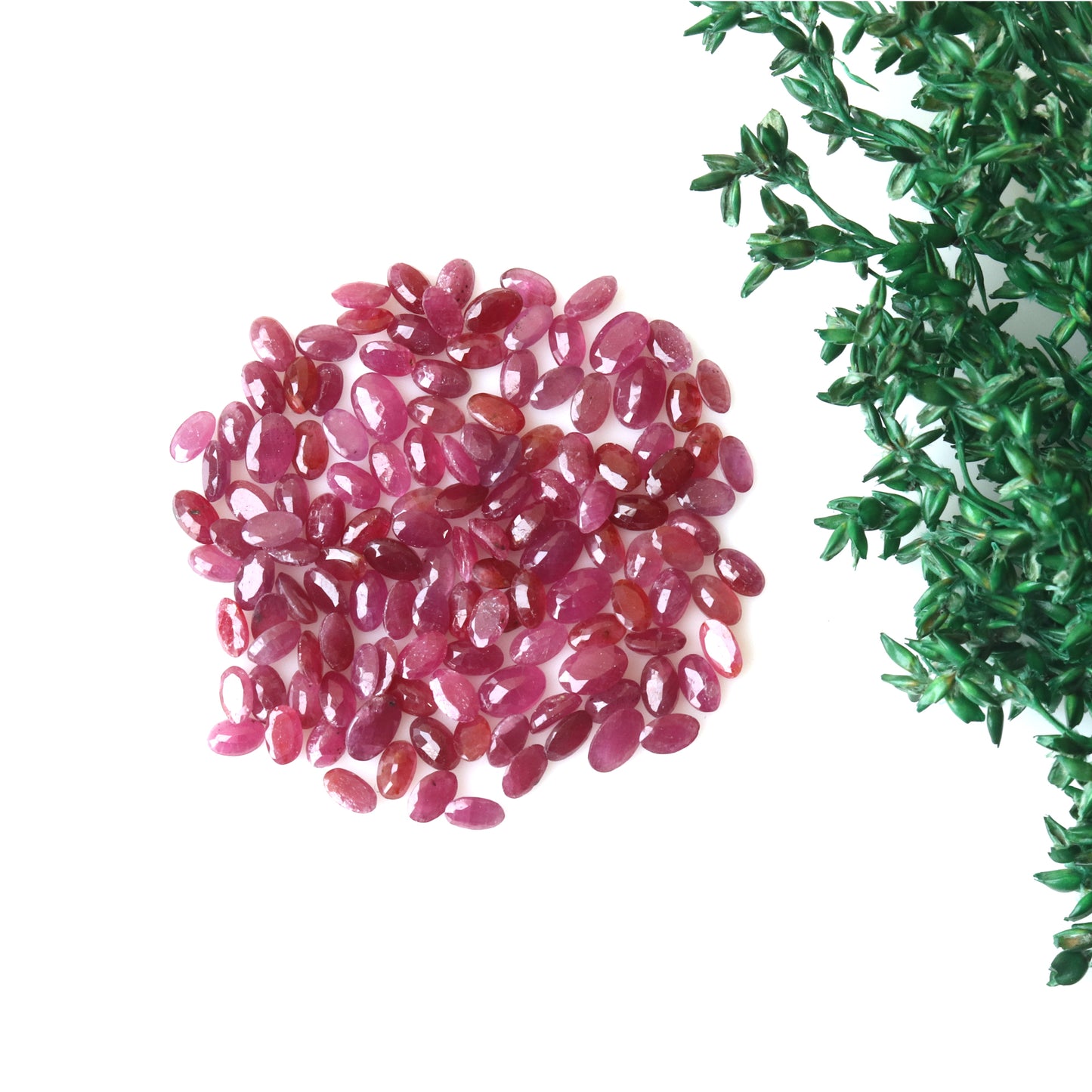 Ruby Wholesale Gemstones, 100% Natural Precious Gems, Pink Faceted Loose Gems, Mix, Oval, 40 Carats