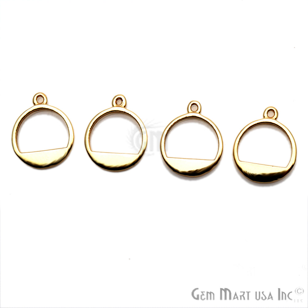 Round Finding, 14x11mm Gold Finding, Filigree Findings, Bracelets Charm - GemMartUSA