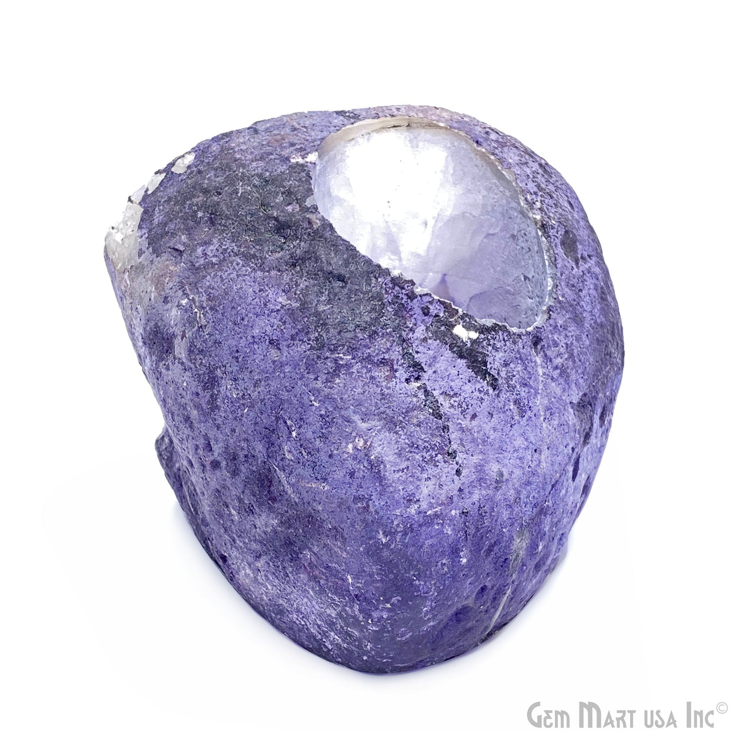 Purple Agate Crystal Votive Candle Holder, Crystal Cluster Tealight Holder