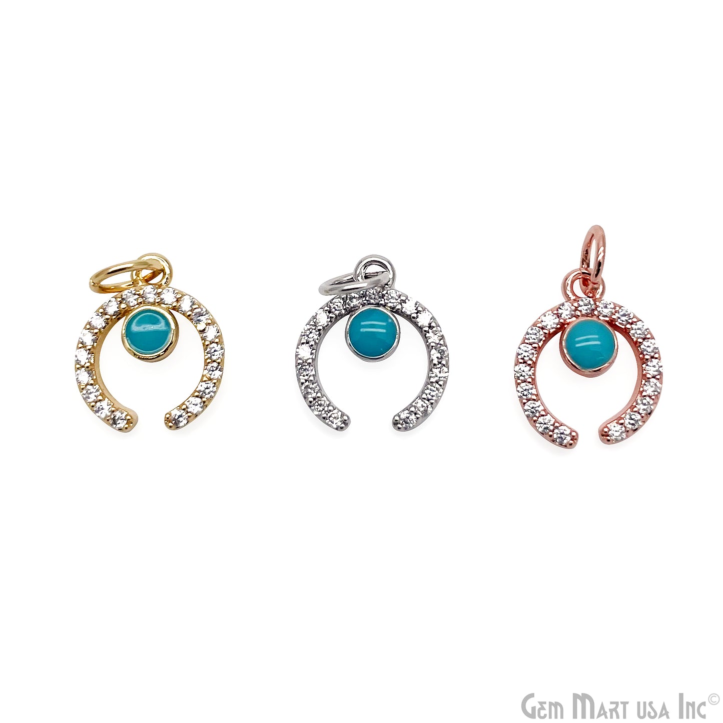 Horn Shape Charm Dainty Crescent Moon Necklace Pendant