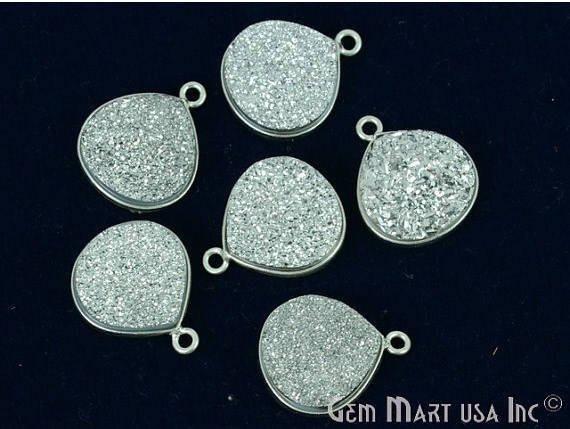 druzy connector beads, druzy connector