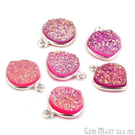 druzy connector beads, druzy connector