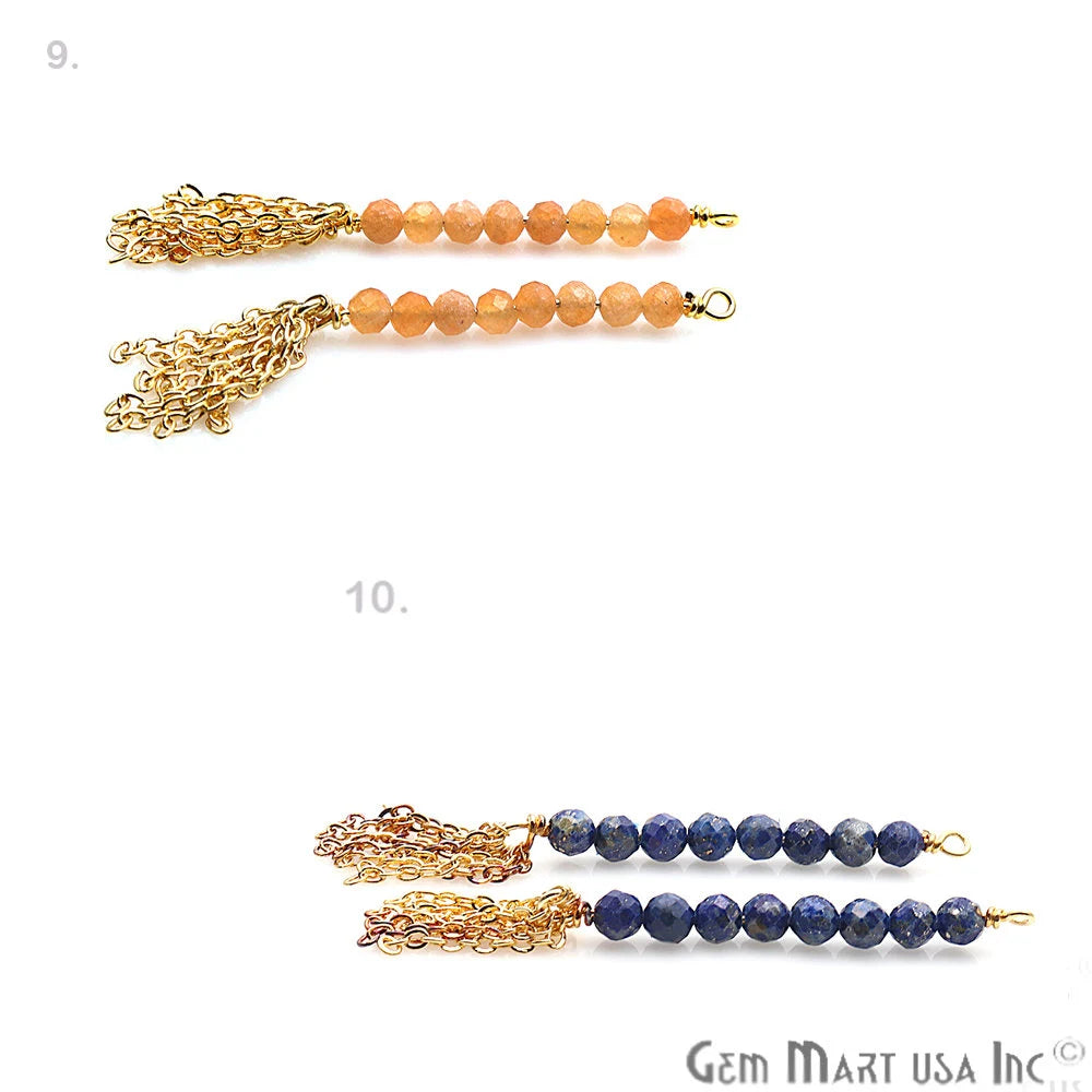 DIY Gemstone Beads Gold 29x3mm Dangle Drop Earring Connector Findings