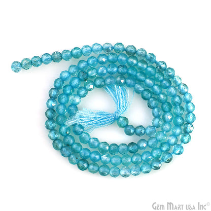 Apatite Rondelle Beads, 13 Inch Gemstone Strands, Drilled Strung Nugget Beads, Faceted Round, 2.5-3mm