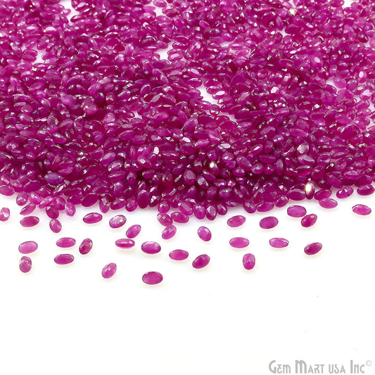 Ruby Wholesale Gemstones, 100% Natural Precious Gems, Pink Faceted Loose Gems, 5x3mm, Oval, 5 Carats