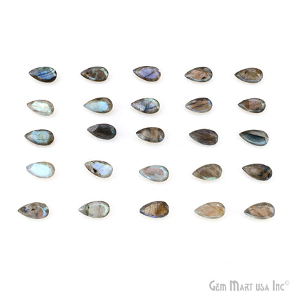 Labradorite Wholesale Gemstones, 100% Natural Semi-Precious Gems, Blue Flash Faceted Loose Gems, 7x13mm, Pears, 4PC Lot
