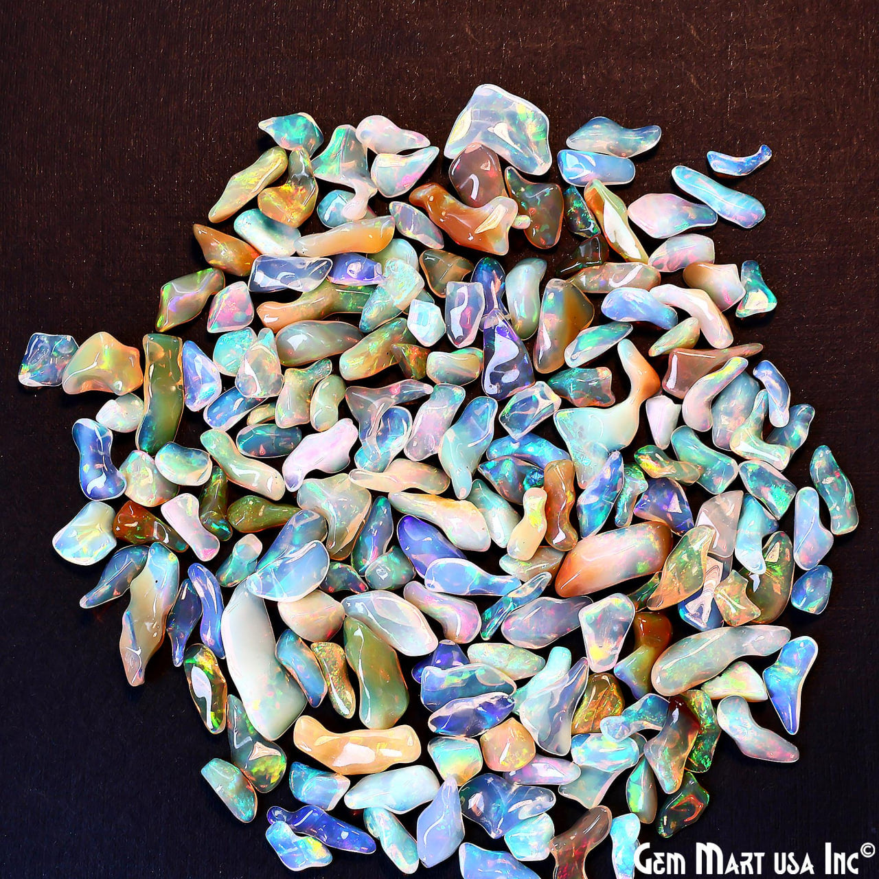 10ct Ethiopian Opal Gemstone Chips, 5-15mm Iridescent Freeform Pieces Crafts and Decor