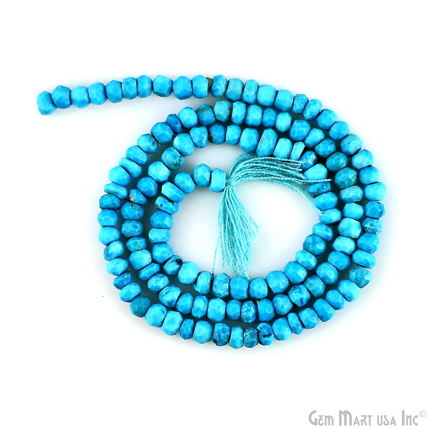 Gemstone Rondelle Bead Strands, Round Faceted, Polished Beads, Handmade Rondelle Beads, 12.5-inch, 3-4mm Round Strands for DIY Jewelry Making