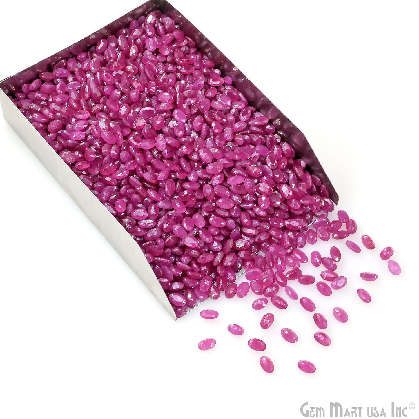 Ruby Wholesale Gemstones, 100% Natural Precious Gems, Pink Faceted Loose Gems, 5x3mm, Oval, 5 Carats