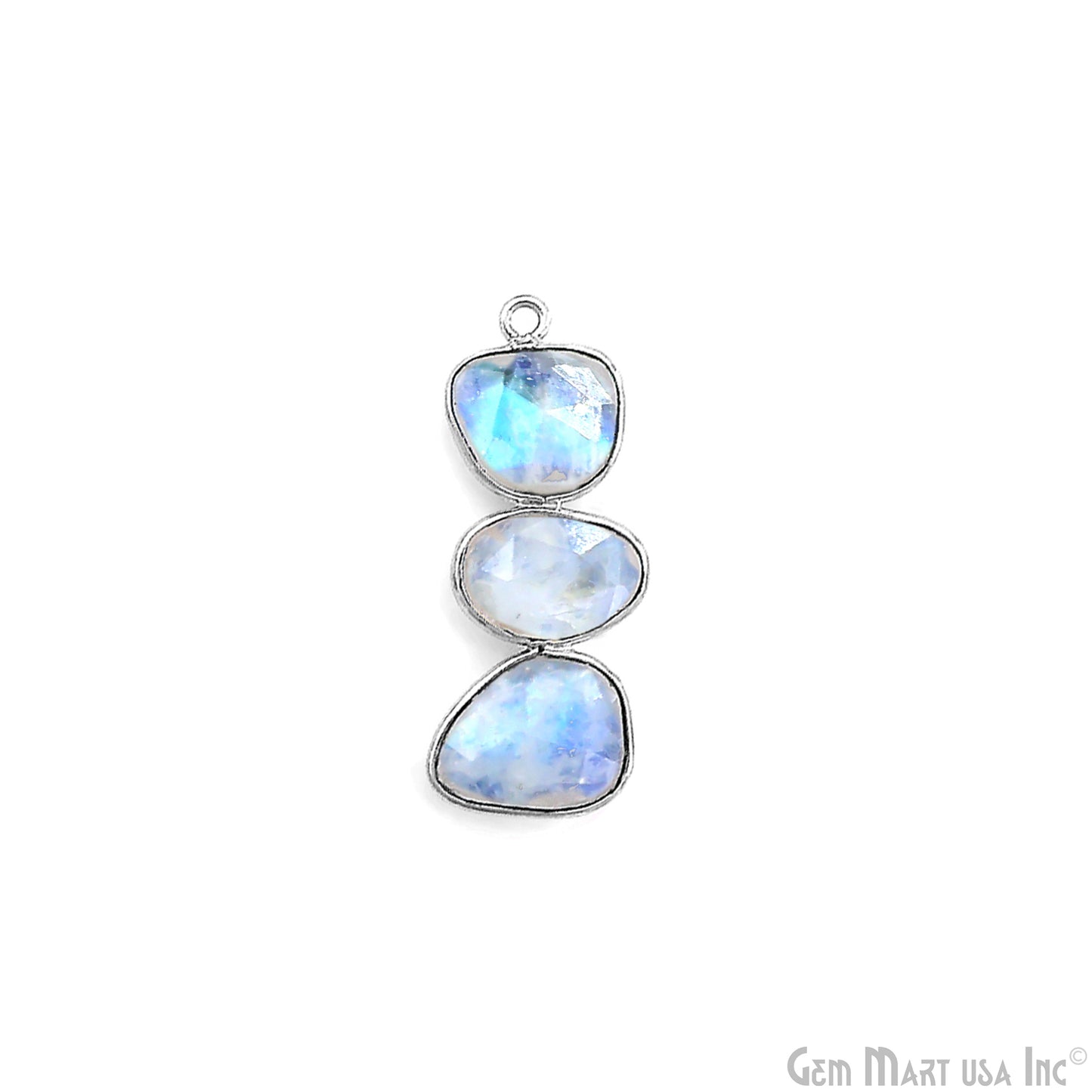 Rainbow Moonstone 33x12mm Single Bail Chandelier Finding Component