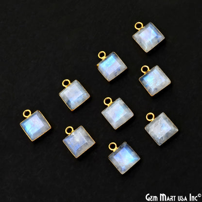 Gold Electroplated Bail 13x10mm Rectangle Shape Gemstone Connector