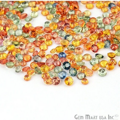 5 Carat Lot Of A+ Quality Natural Multi Sapphire Gemstone 2.5-3mm Round Shape Faceted Mix Lot Loose Gemstone