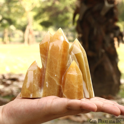 Yellow Aventurine Crystal Cluster, Terminated Crystal Rock Cluster Family, Mineral Specimen, Home Decor, Spiritual Gift 4Inch Appx