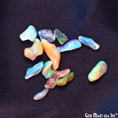 10ct Ethiopian Opal Gemstone Chips, 5-15mm Iridescent Freeform Pieces Crafts and Decor