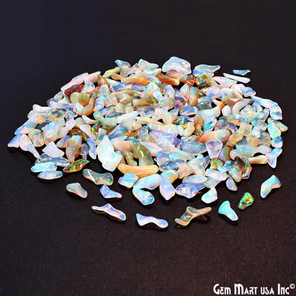 10ct Ethiopian Opal Gemstone Chips, 5-15mm Iridescent Freeform Pieces Crafts and Decor