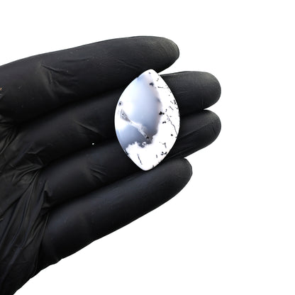 Natural Dendrite Opal Cab Striped Cabochon Gemstones, 1 pc