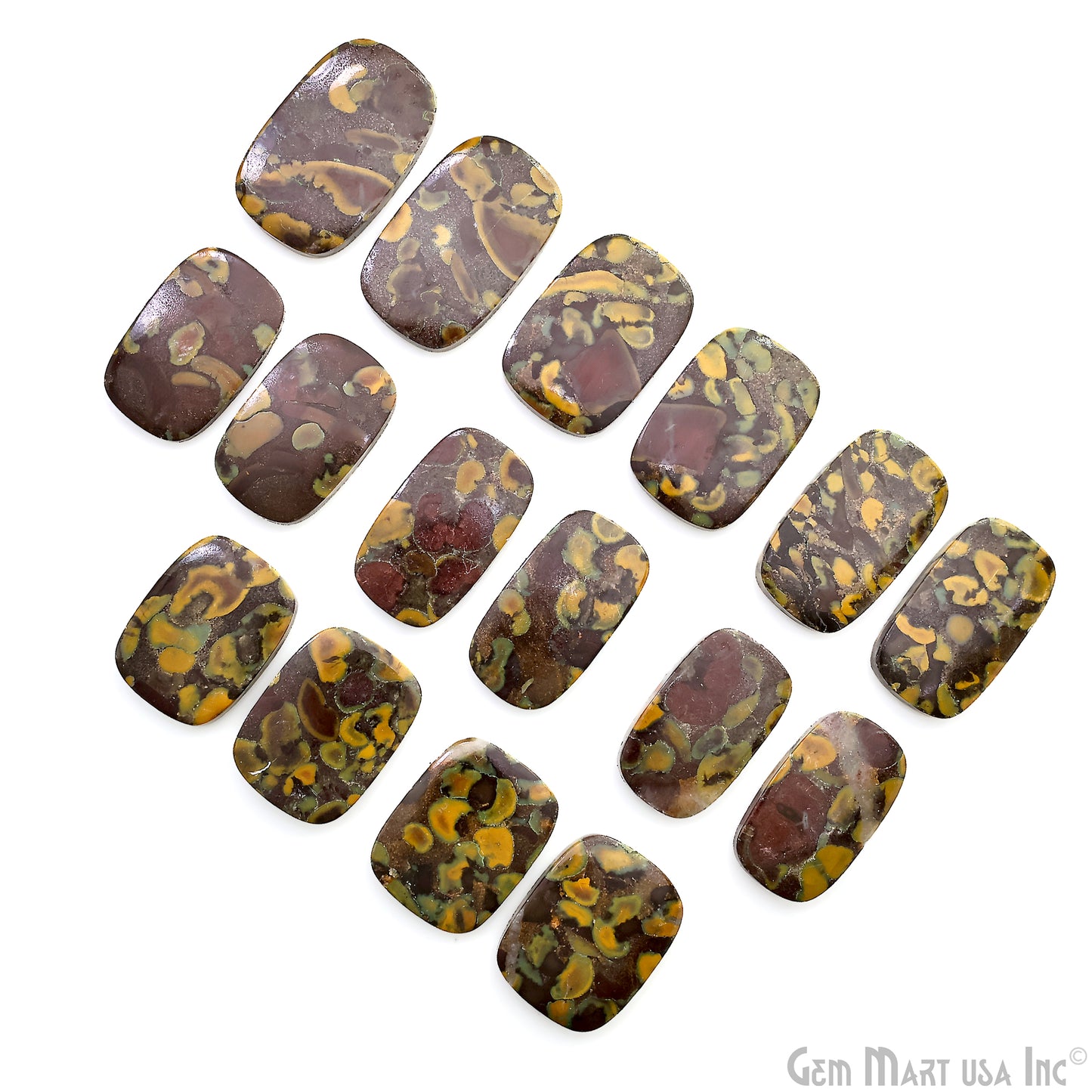 Fruit Jasper Octagon Shape 26x16mm Loose Gemstone For Earring Pair
