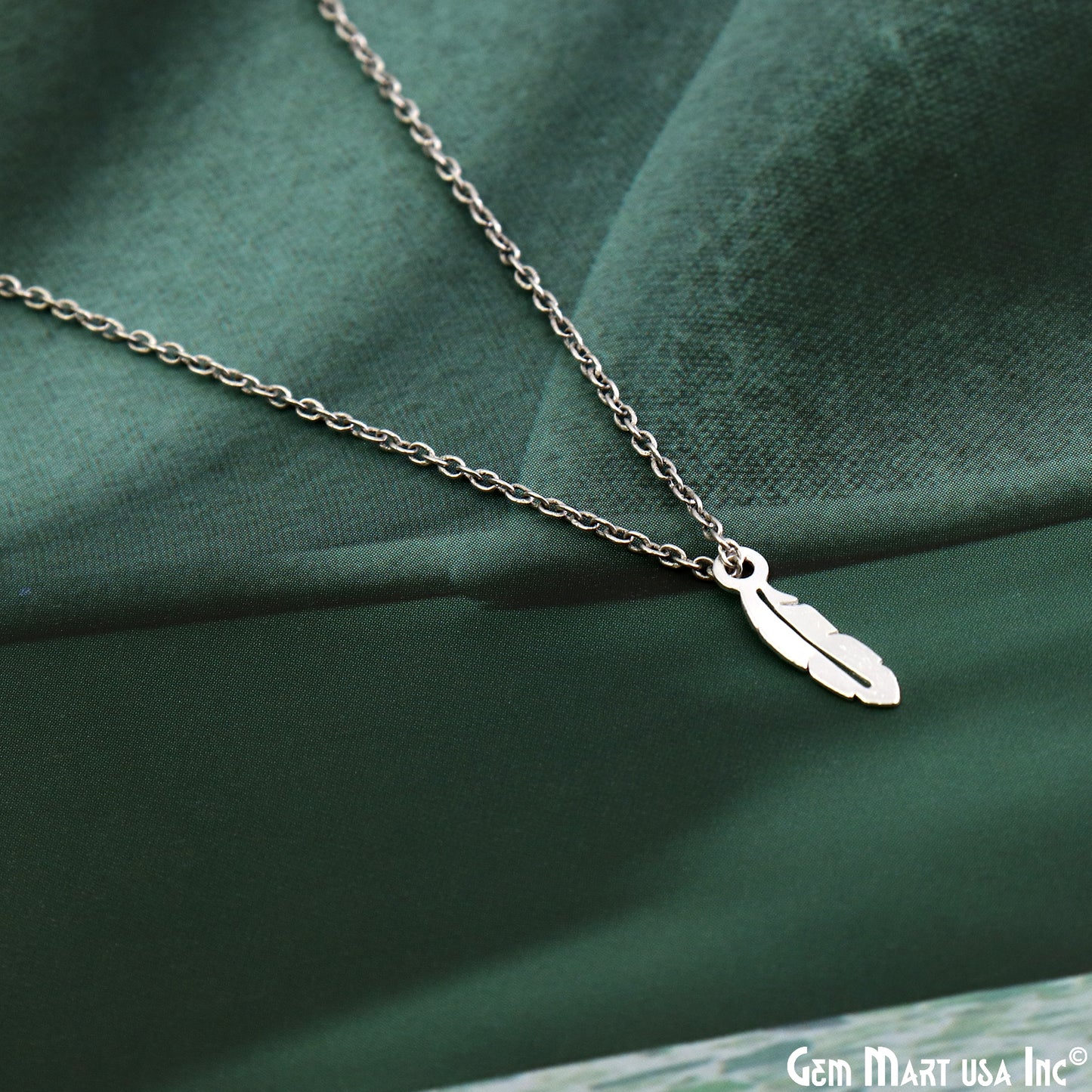Feather Leaf Shape Laser Finding Silver Plated 13x4.2mm Charm For Bracelets & Pendants