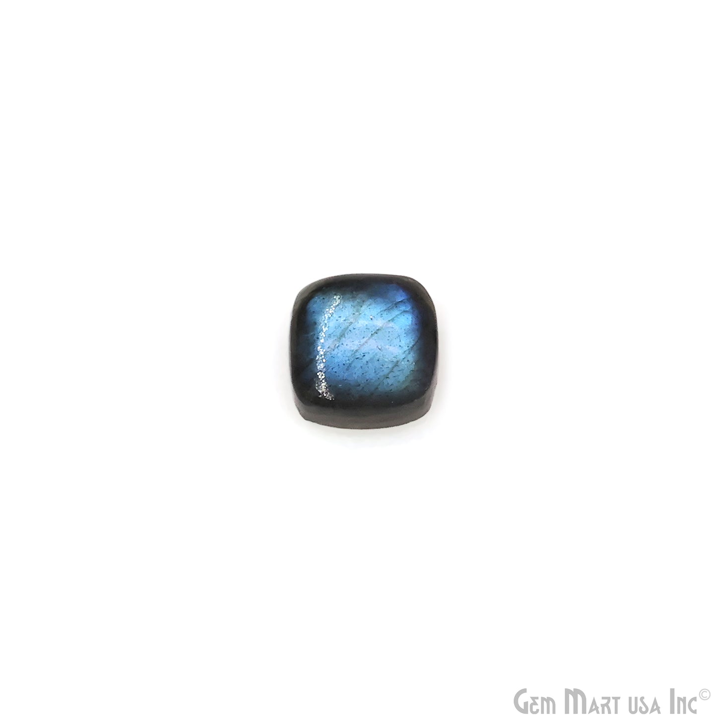 Labradorite Wholesale Gemstones, 100% Natural Semi-Precious Gems, Blue Flash Cabochon Loose Gems, 10mm, Cushion, 4PC Lot