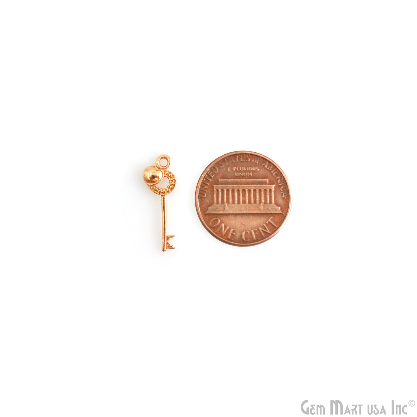 Key Shape Charm Gold Finding Jewelry Supplies