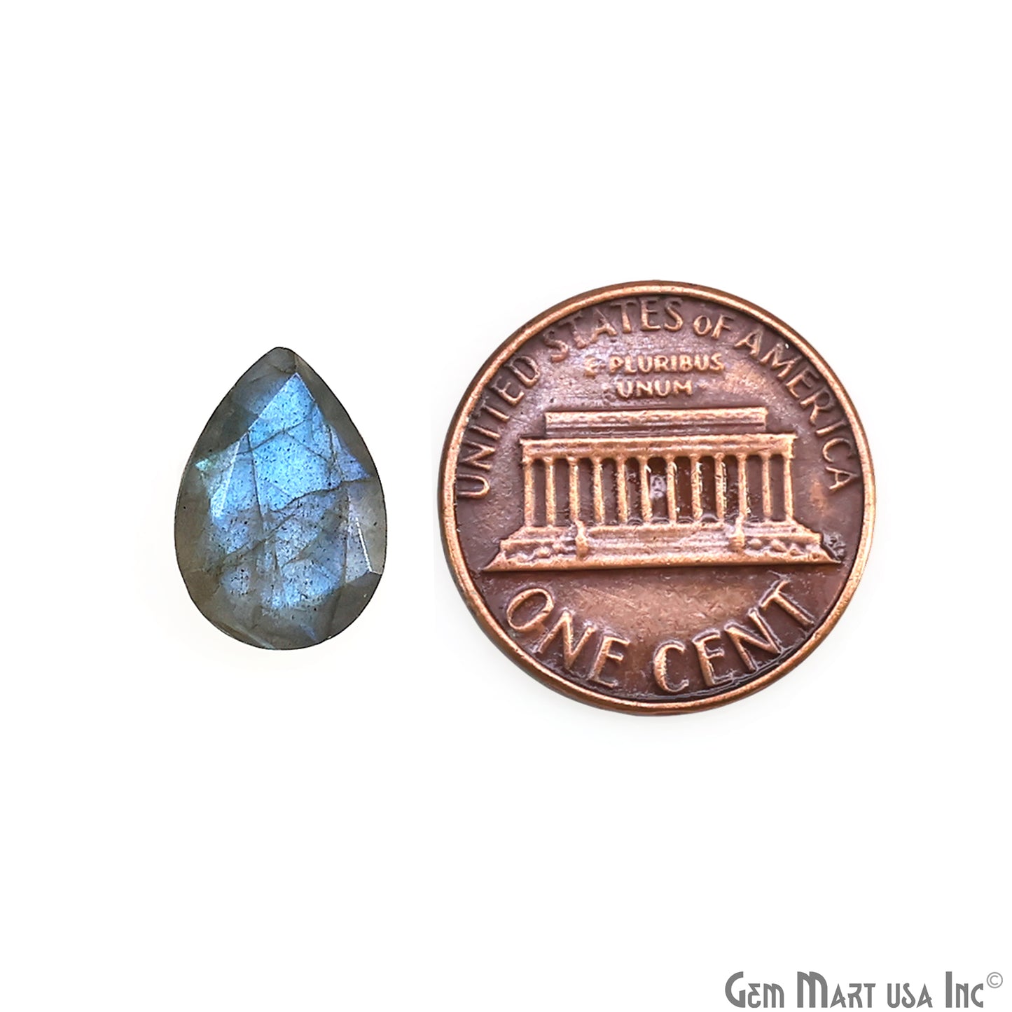 Labradorite Wholesale Gemstones, 100% Natural Semi-Precious Gems, Blue Flash Faceted Loose Gems, 9x13mm, Pears, 4PC Lot