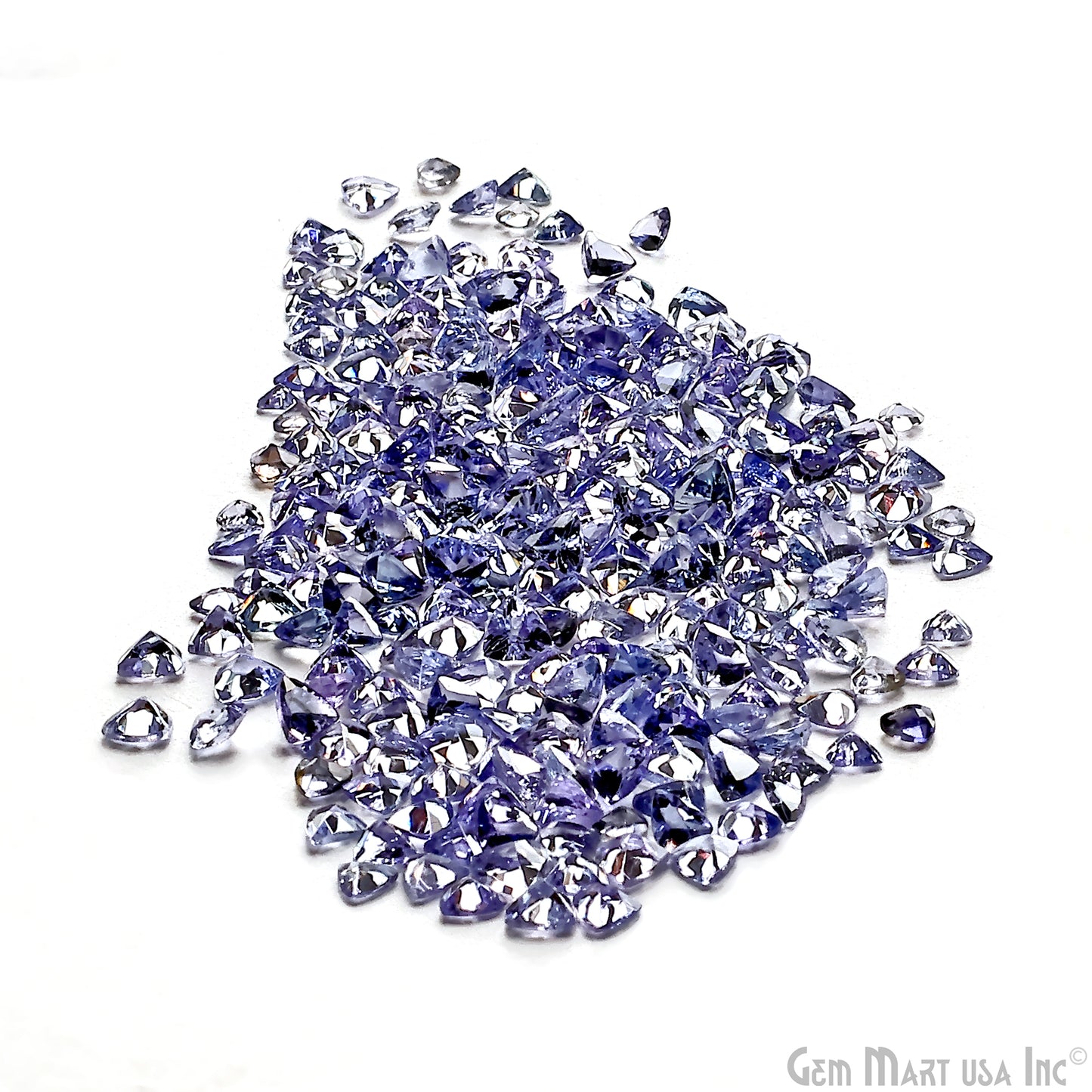 Tanzanite Wholesale Gemstones, 100% Natural Precious Gems, Blue and Purple Faceted Loose Gems, 3-4mm, Trillion, 5 Carats