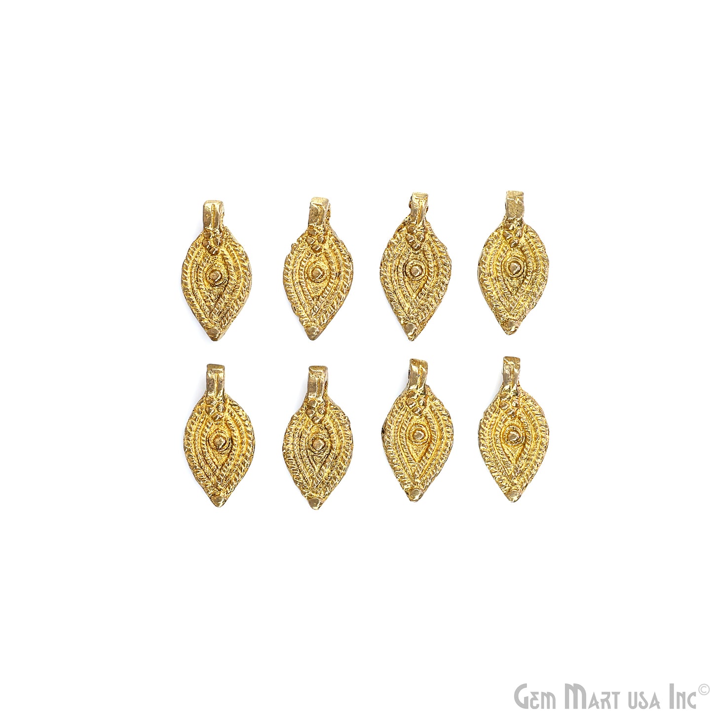 Authentic Antique Brass Marquise Eye Vintage Charms, Gold Plated Boho Tribal Jewelry for Bracelet, Pendant, Custom gift for her, mom