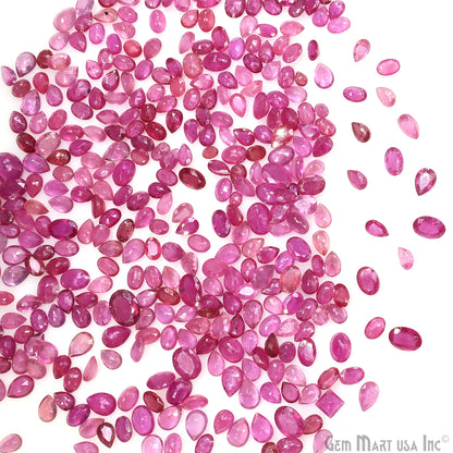 Ruby Wholesale Gemstones, 100% Natural Precious Gems, Pink Faceted Loose Gems, 6-9mm, Mix, 10 Carats