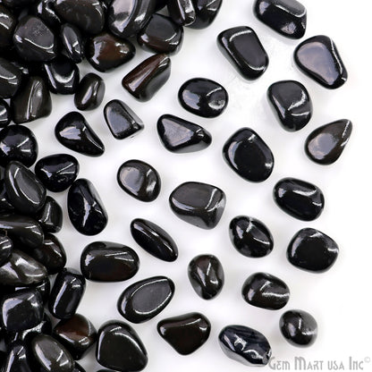 Natural Black Agate Tumbled, Reiki Healing, Beach Stone, Premium Quality