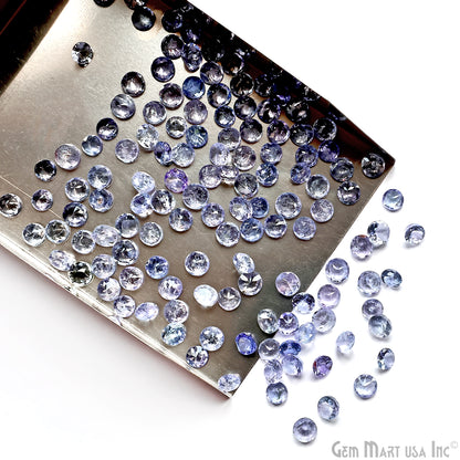 Tanzanite Wholesale Gemstones, 100% Natural Precious Gems, Blue and Purple Faceted Loose Gems, 5mm, Round, 5 Carats