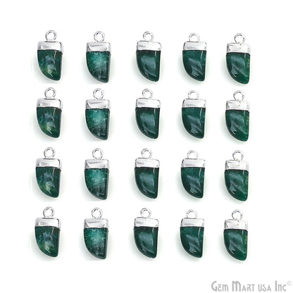 Tiger Nail Shape Silver Electroplated 16x8mm Gemstone Connector