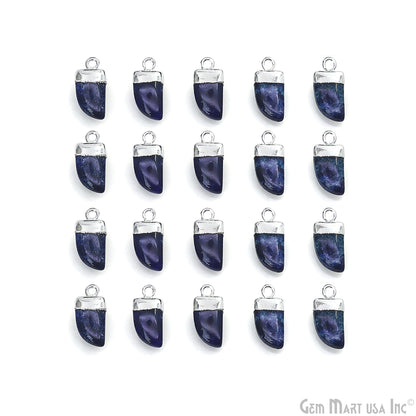 Tiger Nail Shape Silver Electroplated 16x8mm Gemstone Connector