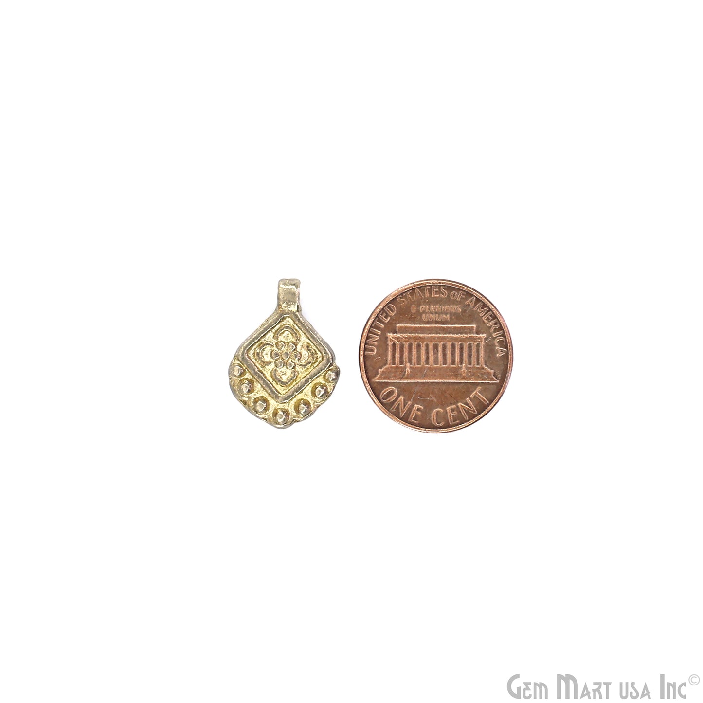 Brass Vintage Antique Pendant Brooch Charms, Gold Plated Handmade Boho Charms, Filigree Findings for Jewelry Making & Macrame
