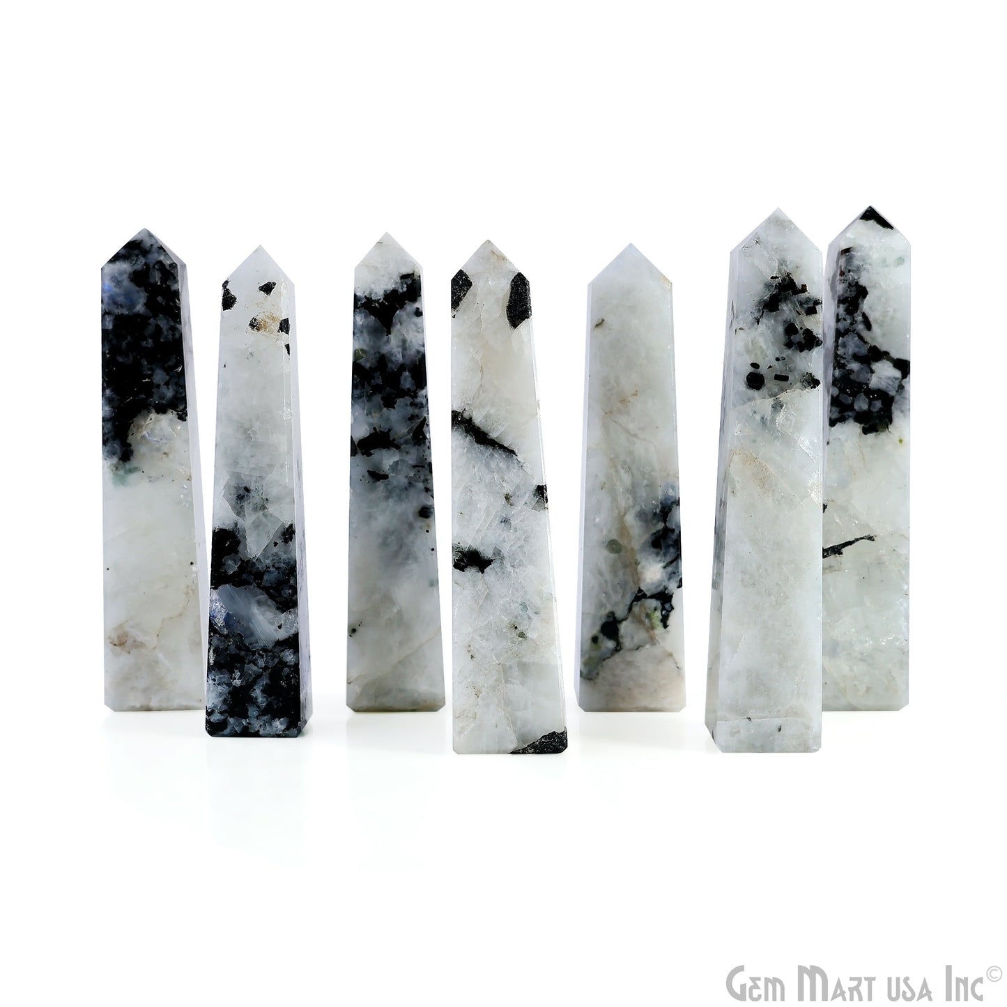 Gemstone Rectangle Tower Shape 4 Inch Crystal Tower Obelisk Healing Meditation Gemstones