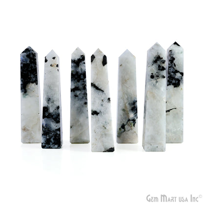 Gemstone Rectangle Tower Shape 4 Inch Crystal Tower Obelisk Healing Meditation Gemstones