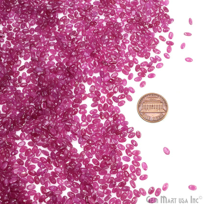 Ruby Wholesale Gemstones, 100% Natural Precious Gems, Pink Faceted Loose Gems, 5x3mm, Oval, 5 Carats