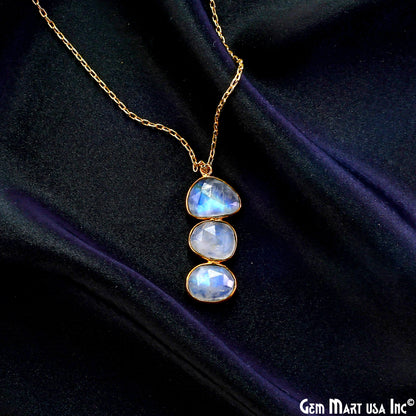 Rainbow Moonstone 33x12mm Single Bail Chandelier Finding Component