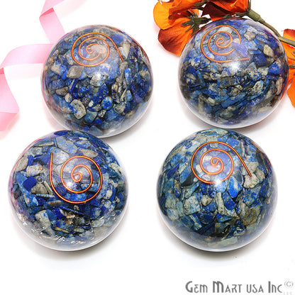 Lapis Healing Gemstone Sphere 2" - Reiki Meditation Ball, Chakra Balancing, Orgone Energy, Spiritual Healing, Home Decor