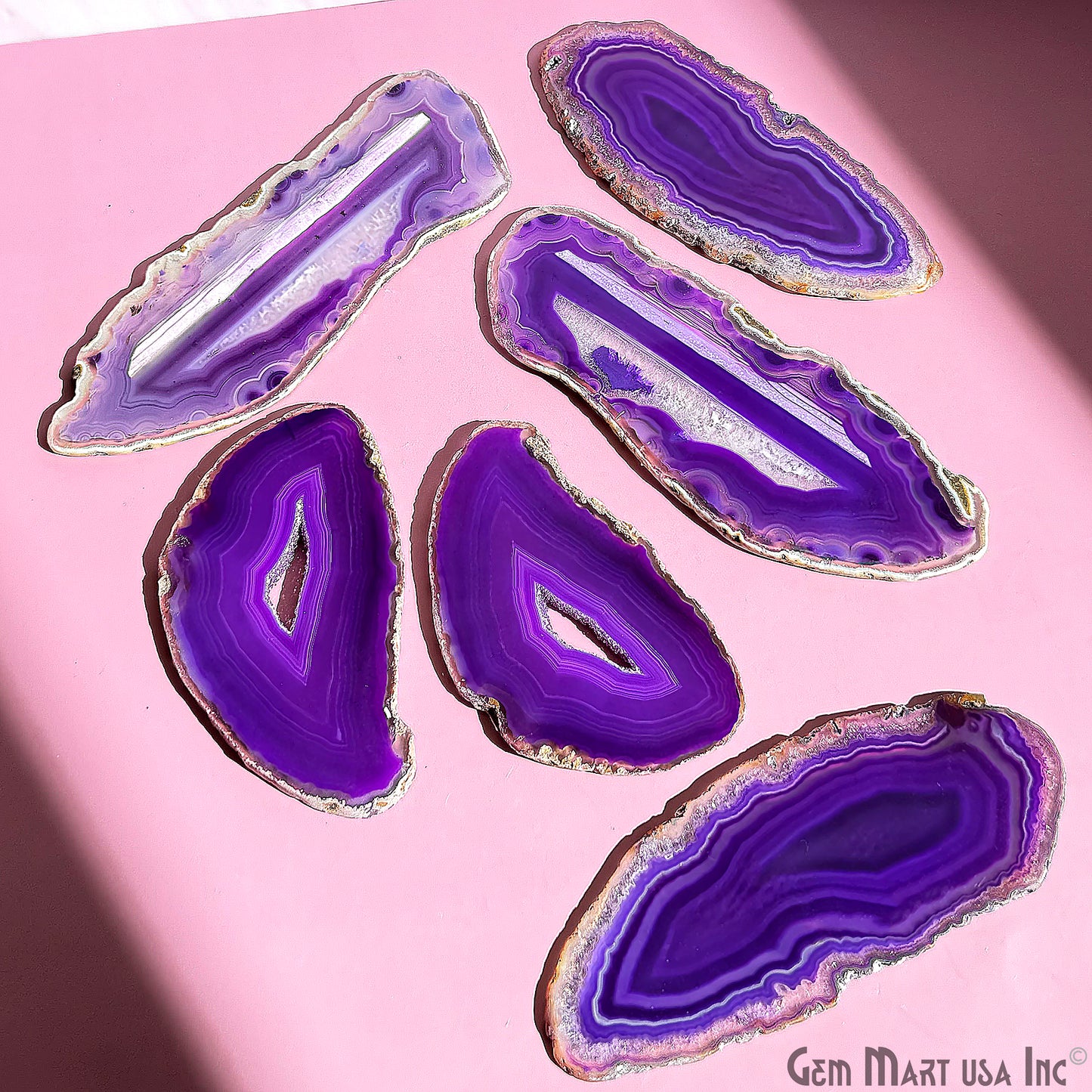 Natural Agate Slices, Natural Geode Slice Necklace Charm, Boho Crystal Agate Slice, 2.5-4 Inch Long Slices