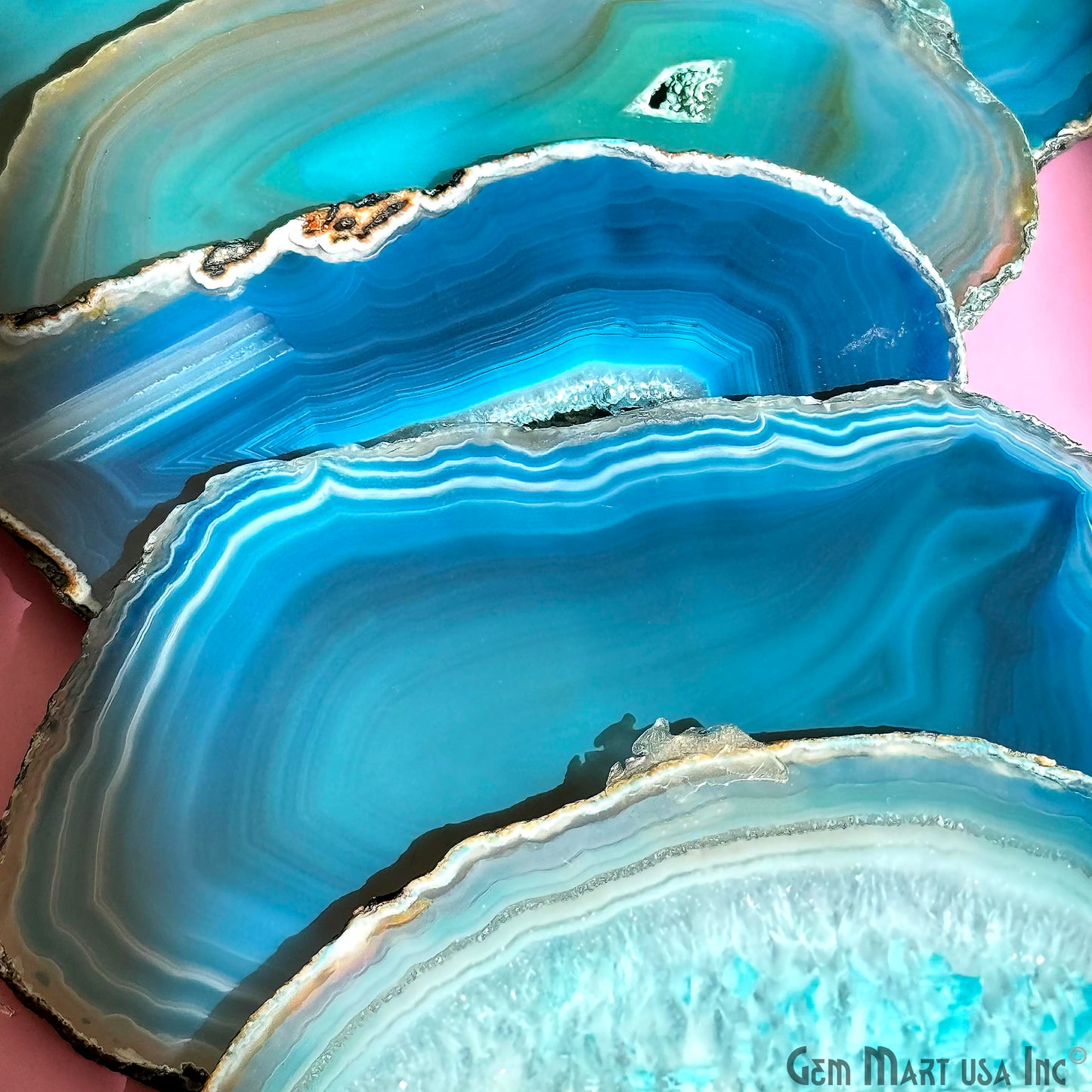 Natural Agate Slices, Natural Geode Slice Necklace Charm, Boho Crystal Agate Slice, 2.5-4 Inch Long Slices