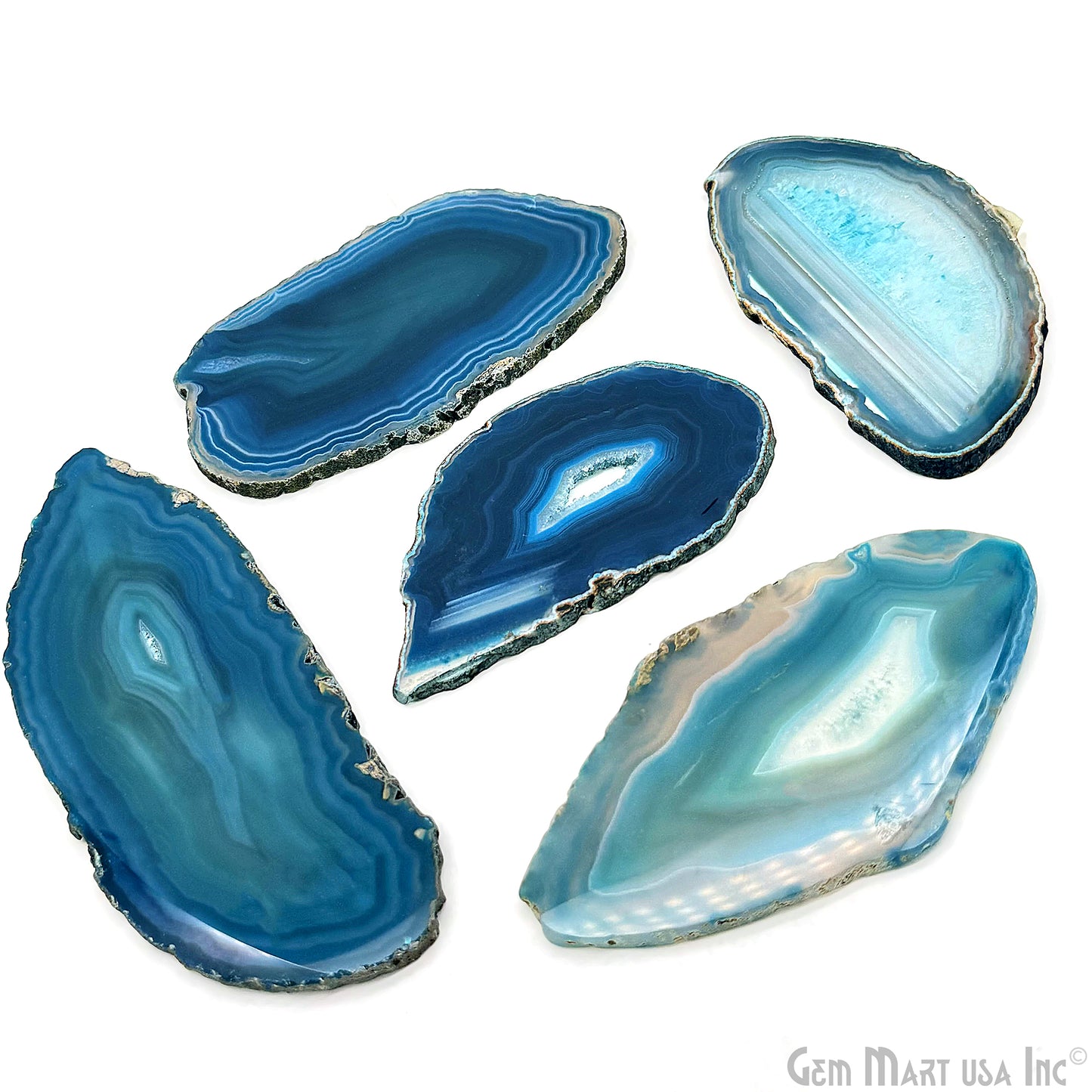 Natural Agate Slices, Natural Geode Slice Necklace Charm, Boho Crystal Agate Slice, 2.5-4 Inch Long Slices